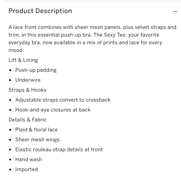 NWOT VS Victorias Secret - Sexy Tee Velvet Strap Push-Up Bra - 32DD - BLACK - Picture 6 of 7